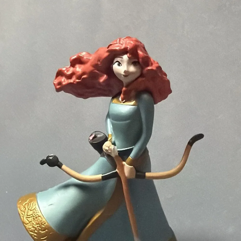 Disney Merida Figurine Blue Dress Gold Trim Bow Arrow Brave-M